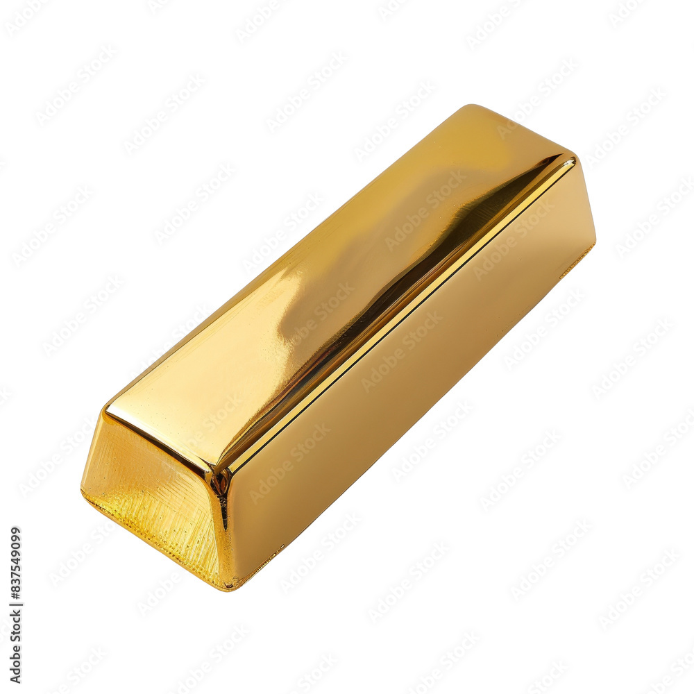 Shiny gold bar isolated on a transparent background, symbolizing wealth, luxury, and investment opportunities in precious metals. Shiny gold bar isolated on a transparent background, symbolizing wealth, luxury, and investment opportunities in precious metals.