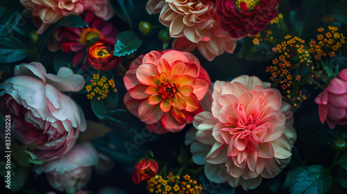 set of flowers HD 8K wallpaper Stock Photographic Image  generative ai © sajid hussain 