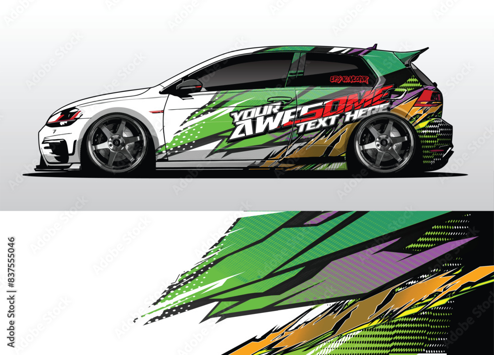 Sleek and Stylish Car Wrap Background Vectors Sleek and Stylish Car Wrap Background Vectors