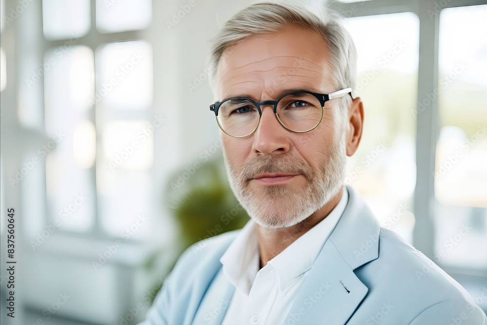 Senior man with glasses and beard. Senior man with glasses and beard.