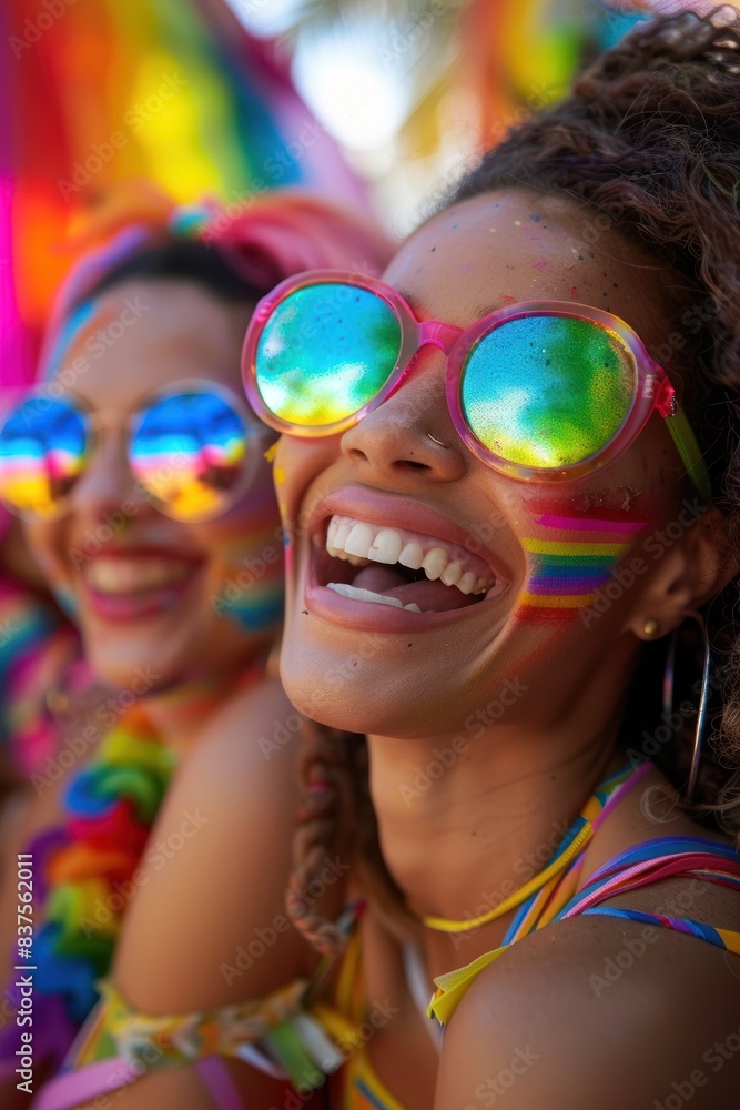 Pride Festivities Friends Smiling Pride Festivities Friends Smiling