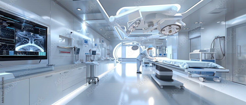 surgeon in an operating room, deeply focused on performing a procedure surgeon in an operating room, deeply focused on performing a procedure