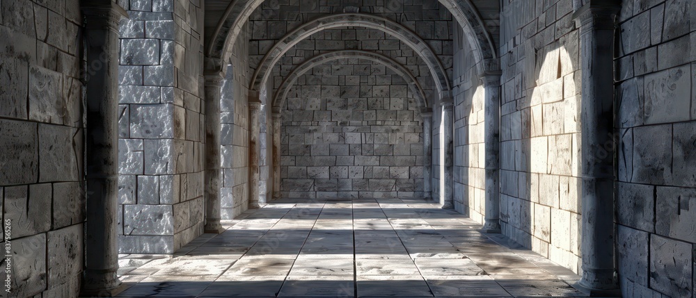 Architectural gate in a Medieval Fortress Architectural gate in a Medieval Fortress