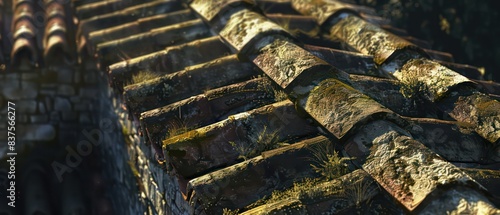 architectural roof in medieval fortress