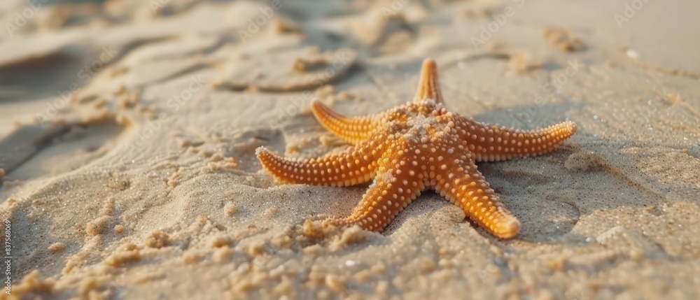 starfish on the sand on the beach close view starfish on the sand on the beach close view
