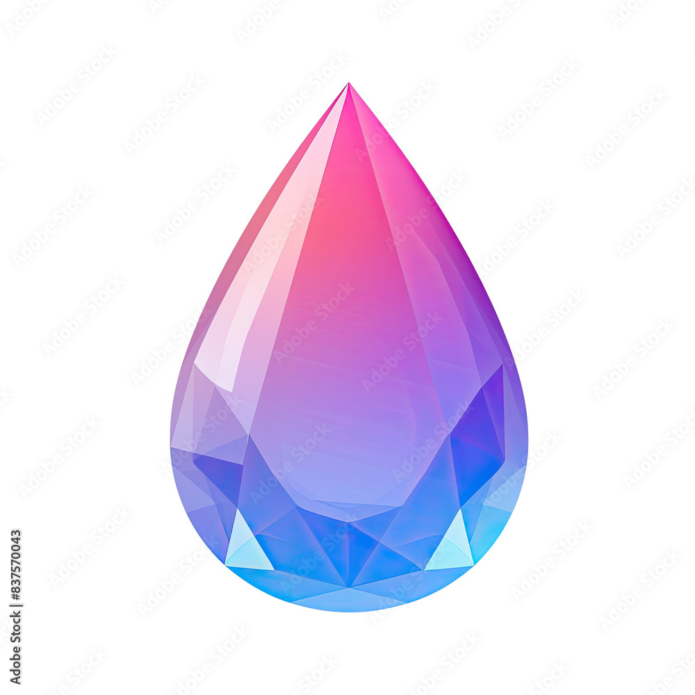 Colorful geometric droplet illustration with gradient hues of pink, purple, and blue. Modern, abstract design for creative projects., transparent background Colorful geometric droplet illustration with gradient hues of pink, purple, and blue. Modern, abstract design for creative projects., transparent background