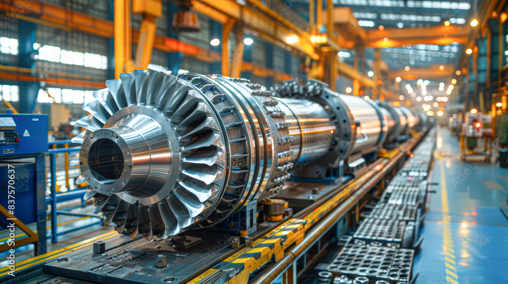 Assembling Gas Turbines in a State-of-the-Art Industrial Factory Assembling Gas Turbines in a State-of-the-Art Industrial Factory