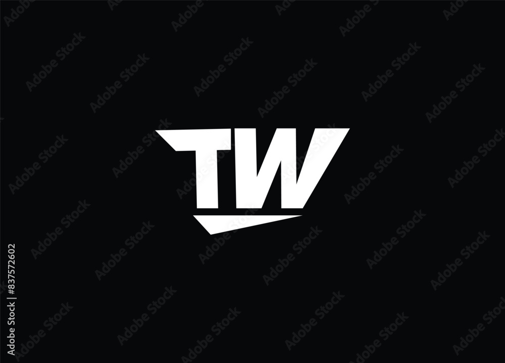 Obraz premium TW creative initial logo design and letter logo