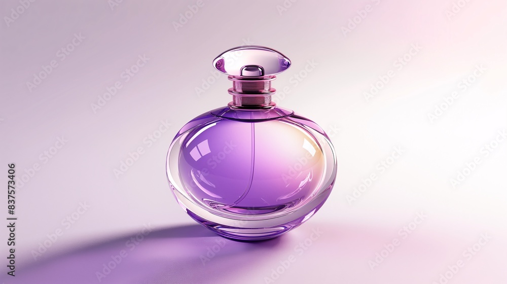high detailed luxury glowing violet pastel perfume bottle with no logo brand label high detailed luxury glowing violet pastel perfume bottle with no logo brand label
