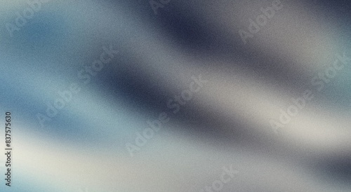 Wallpaper Mural Blue gray blurred abstract gradient on dark grainy background, glowing light, large banner size, color fusion grainy noise texture effect, bright shine template Torontodigital.ca