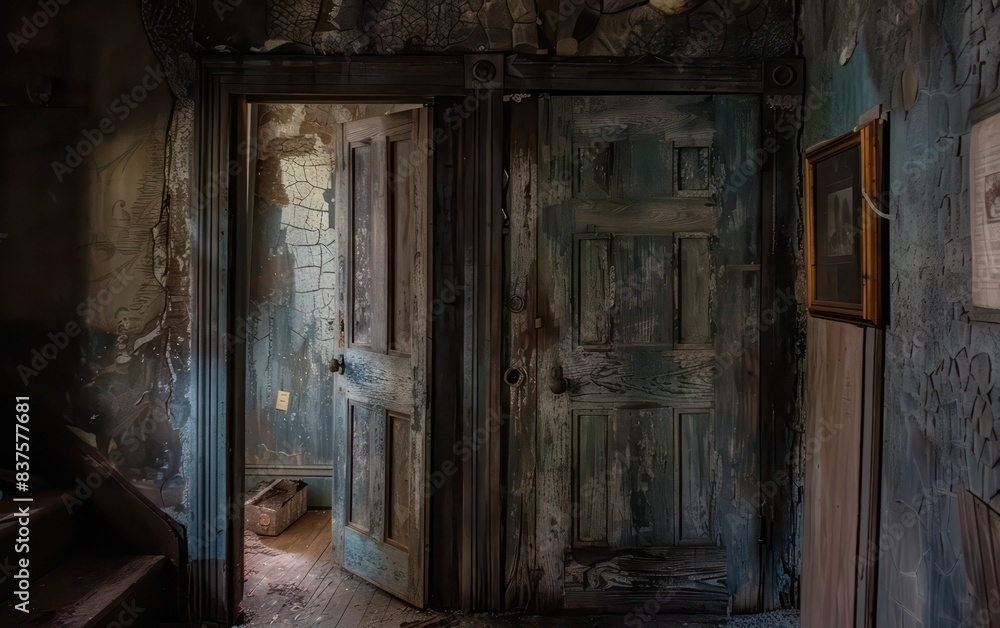old door in old abandoned house old door in old abandoned house