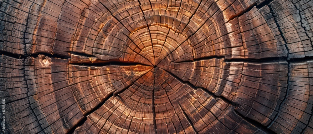 Fototapeta premium Old oak with a beautiful wooden texture