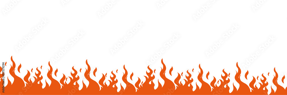 Fire flame flat cartoon style Fire flame flat cartoon style