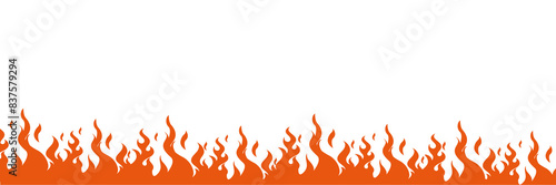 Fire flame flat cartoon style