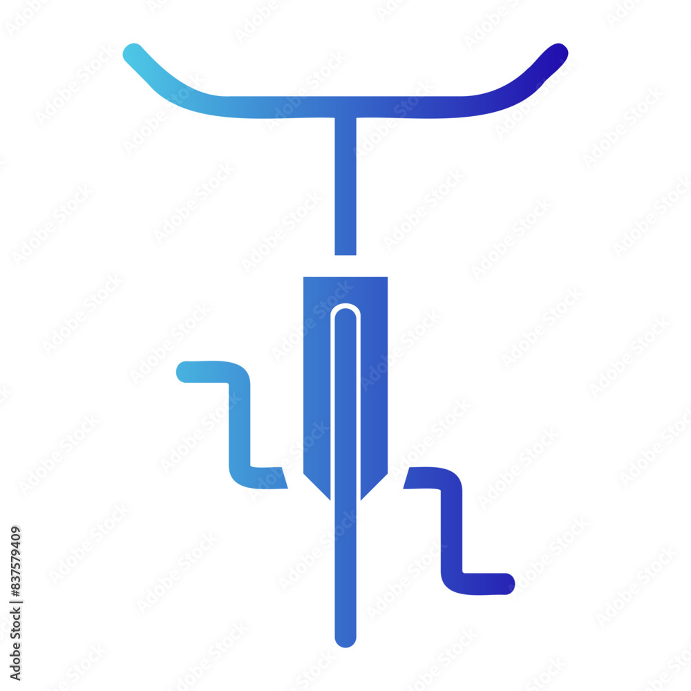 Bicycle icon with gradient glyph style Bicycle icon with gradient glyph style