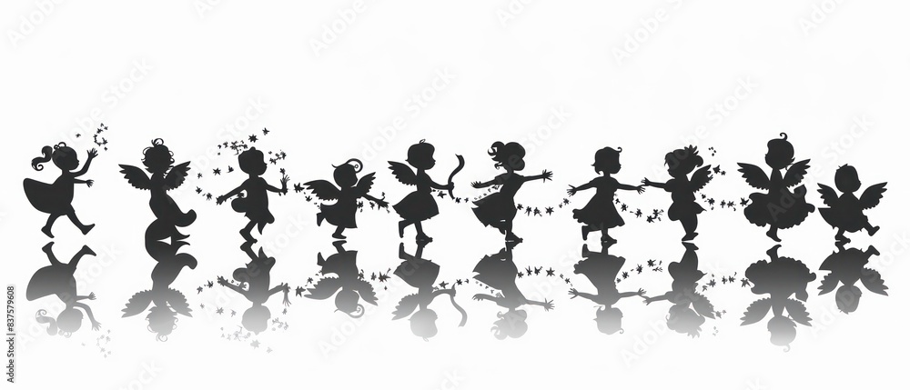 angels silhouette black and white angels silhouette black and white