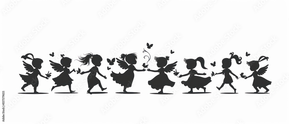angels silhouette black and white angels silhouette black and white