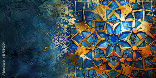 abstract of Islamic background, generative AI