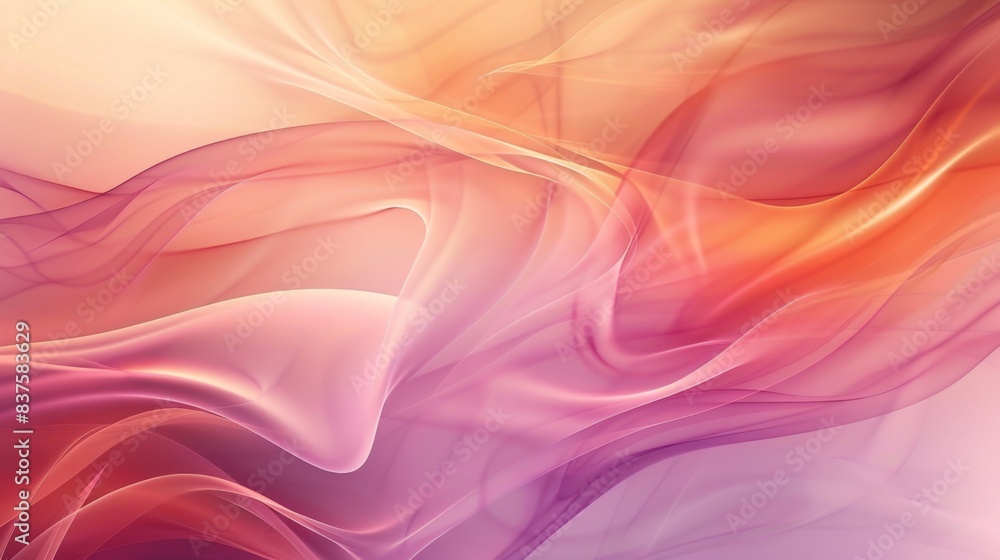 Fototapeta premium Dynamic abstract background with layered waves and flowing lines in separated colors, conveying motion and energy