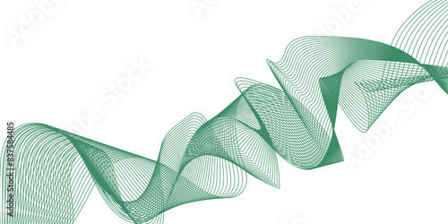 Abstract colorful wave element for design. Digital frequency track equalizer. Stylized line art background. Vector illustration.