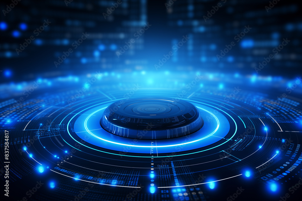 Fototapeta premium Abstract technology digital line electronic network data innovation concept background.
