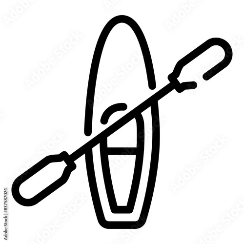 rafting outline icon