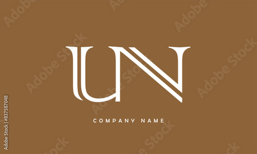 UN, NU, U, N Abstract Letters Logo Monogram