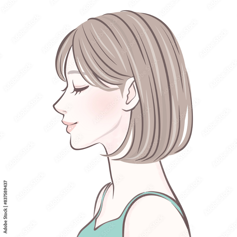 Illustration material for women and girls Illustration material for women and girls