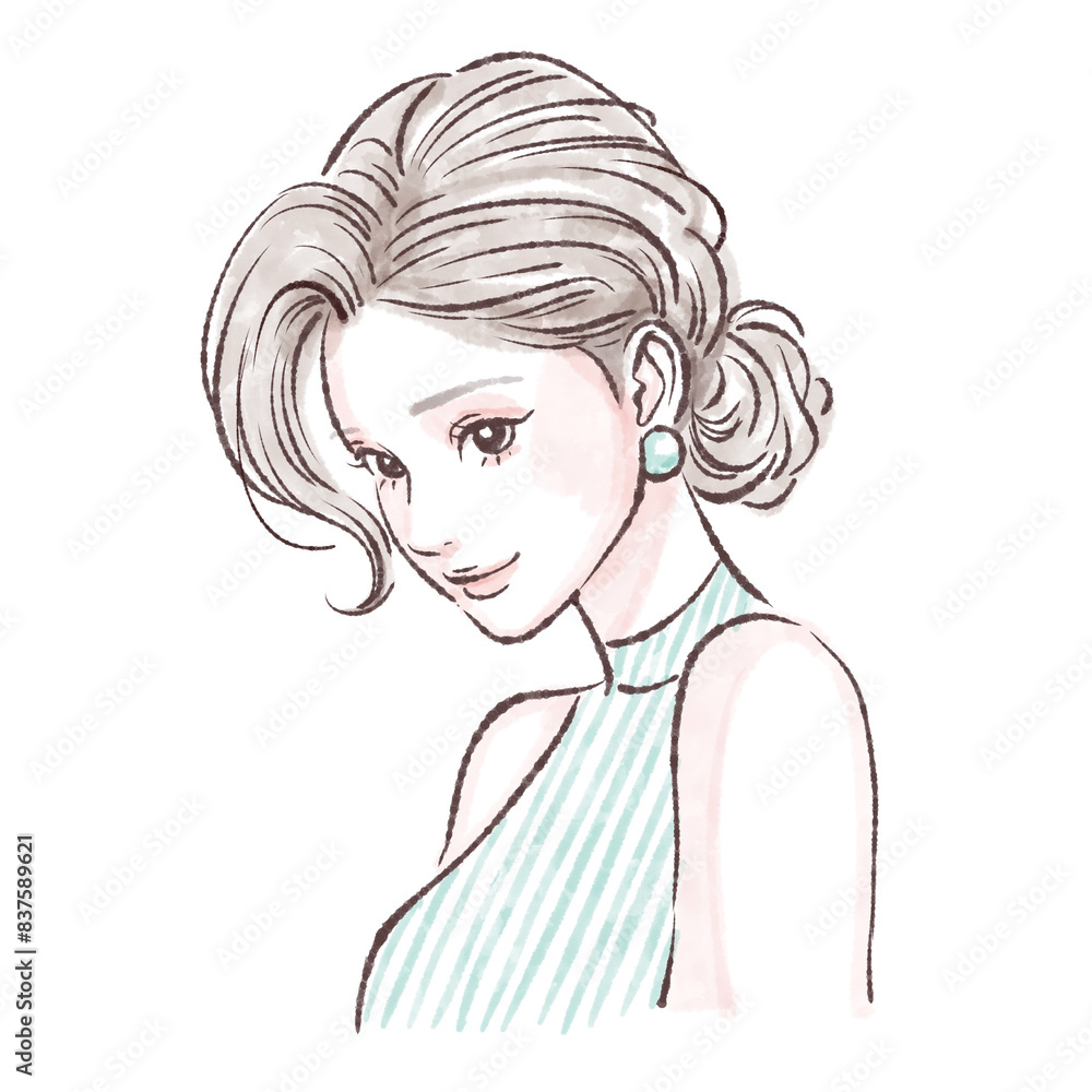 Illustration material for women and girls Illustration material for women and girls