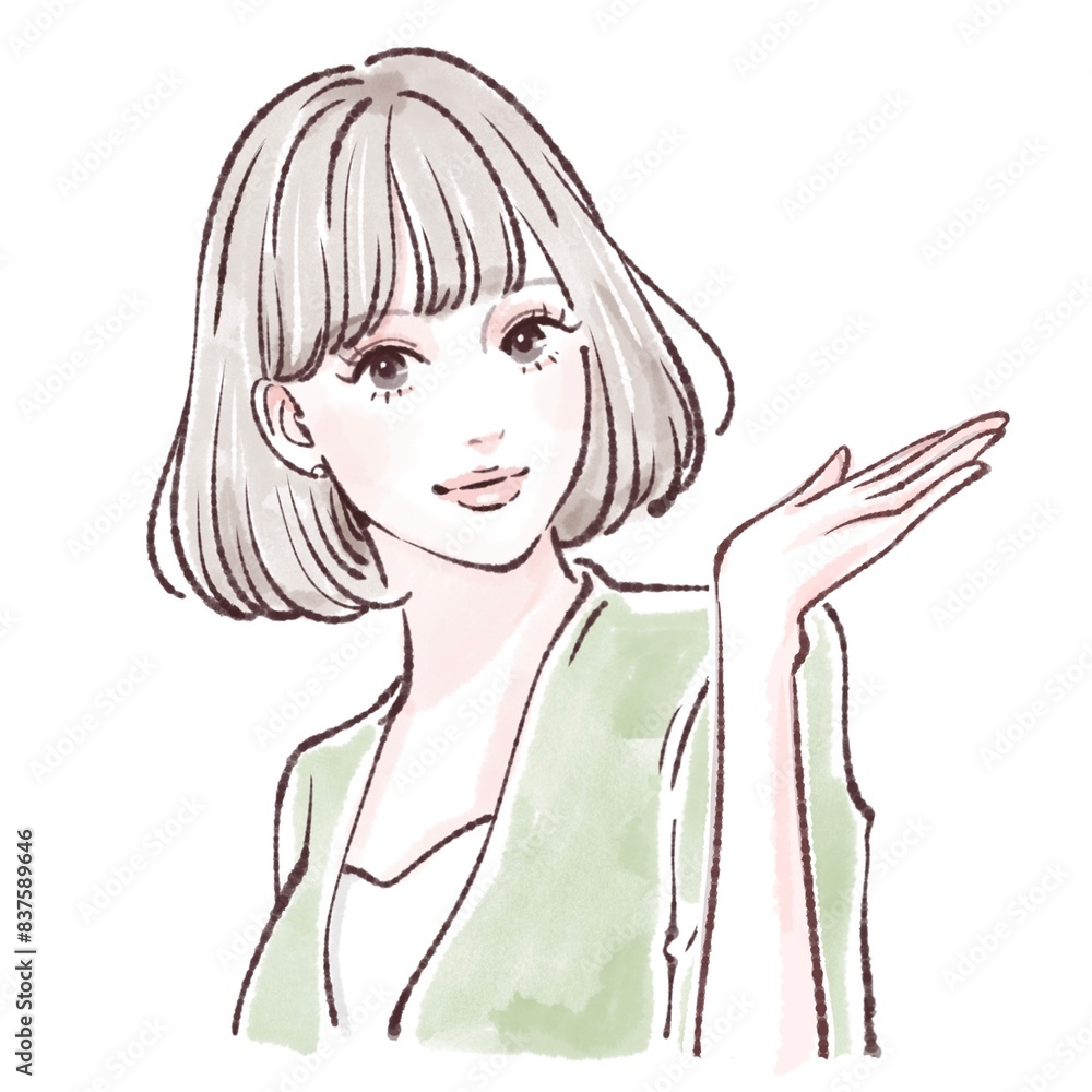 Illustration material for women and girls Illustration material for women and girls