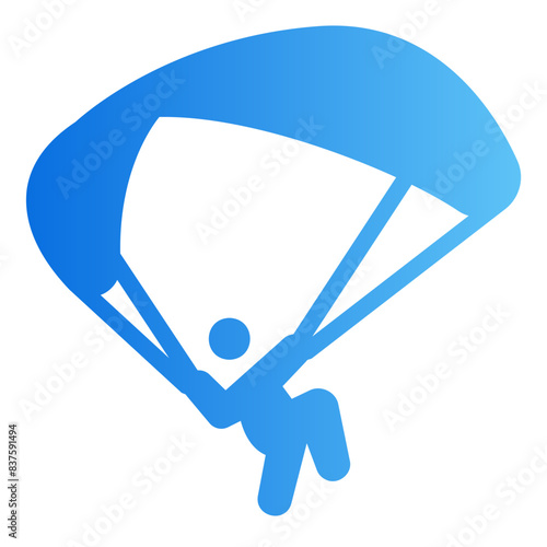 paragliding gradient icon