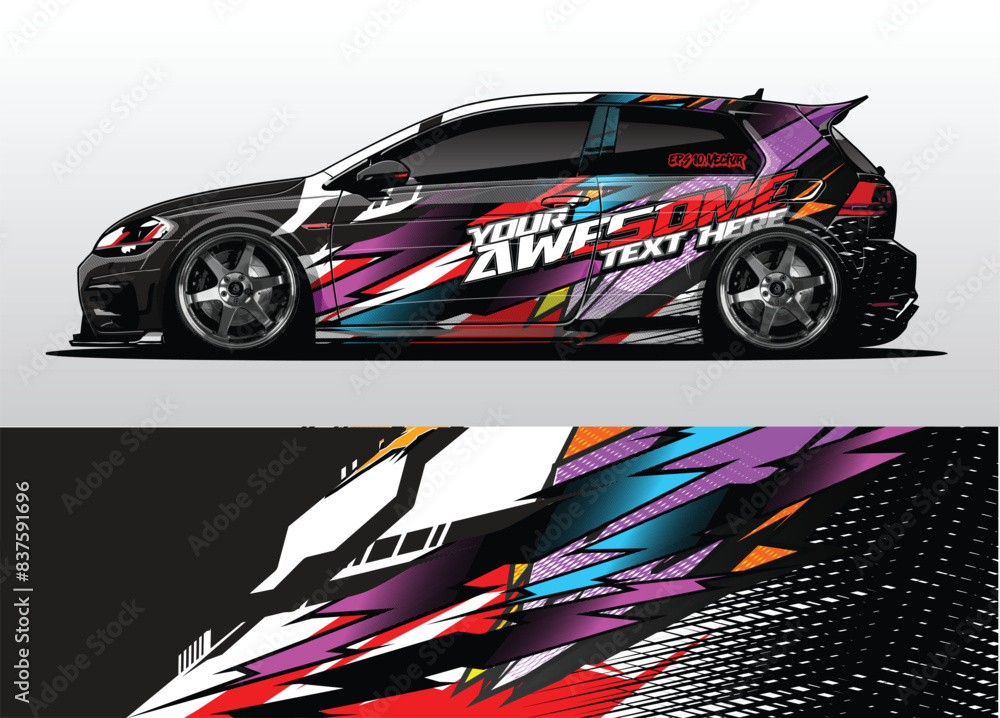 Sleek and Stylish Car Wrap Background Vectors Sleek and Stylish Car Wrap Background Vectors
