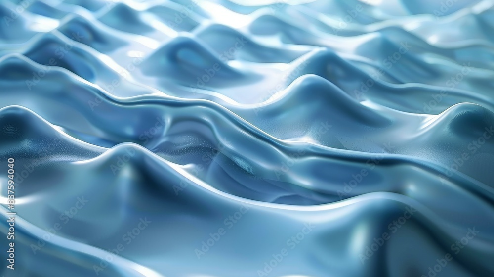 Abstract blue liquid surface with rippling waves and soft light. Abstract blue liquid surface with rippling waves and soft light.