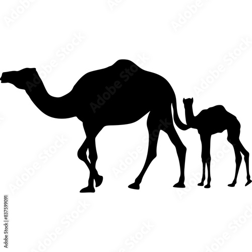 Black camel silhouette