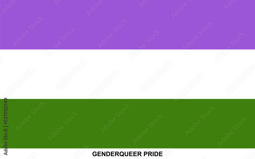 Obraz premium Flag of GENDERQUEER PRIDE, GENDERQUEER flag