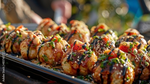 Wallpaper Mural Delicious grilled meatballs with tomato sauce and green onions. Torontodigital.ca