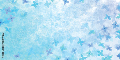 アジサイ　梅雨　花　背景	
