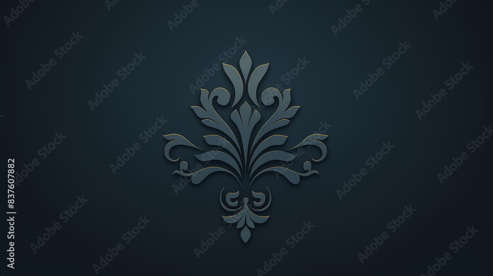 Elegant damask pattern with clean lines and high resolution detail for a minimalist look.