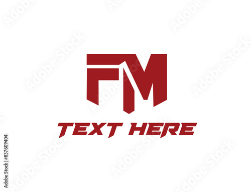 FM letter logo design on white background. MF monogram initials, letter logo concept