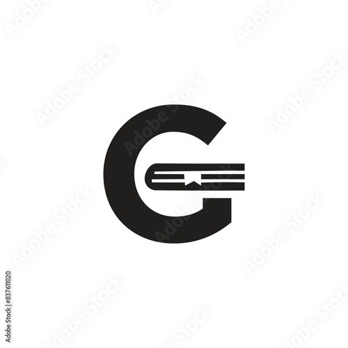 Letter G book logo icon vector template