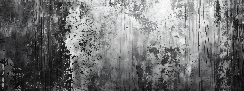 Fototapeta premium Black and white gray grunge background texture vector presentation design template with copy space for text, mock up