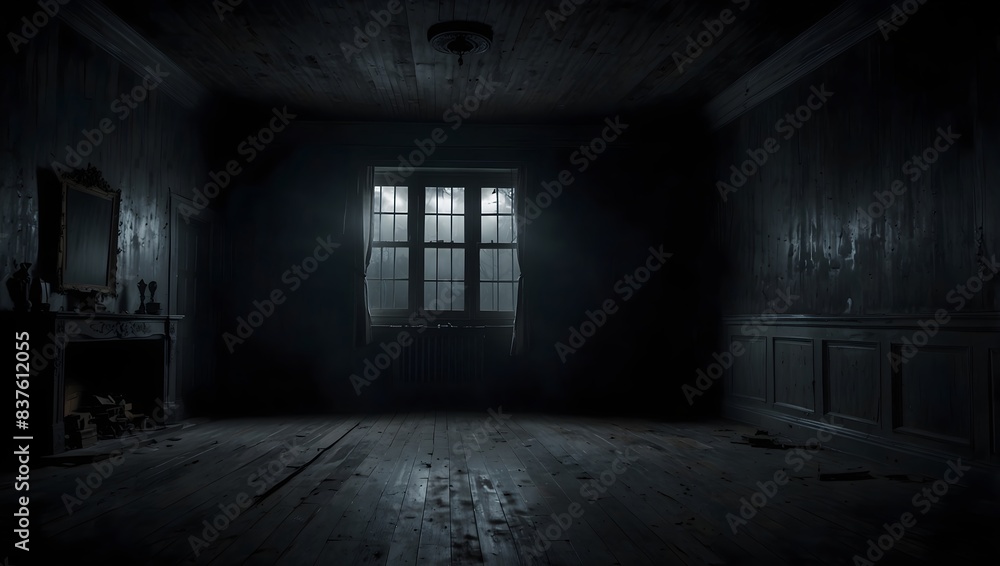 The eerie atmosphere of a dark, scary room devoid of any human presence, where shadows dance and unseen whispers fill the air ai_generated The eerie atmosphere of a dark, scary room devoid of any human presence, where shadows dance and unseen whispers fill the air ai_generated