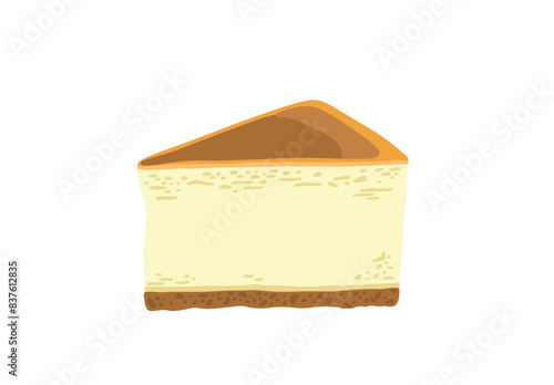 ベイクドチーズケーキのイラスト