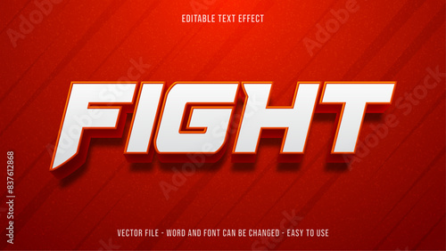 Fight editable text effect 3d style