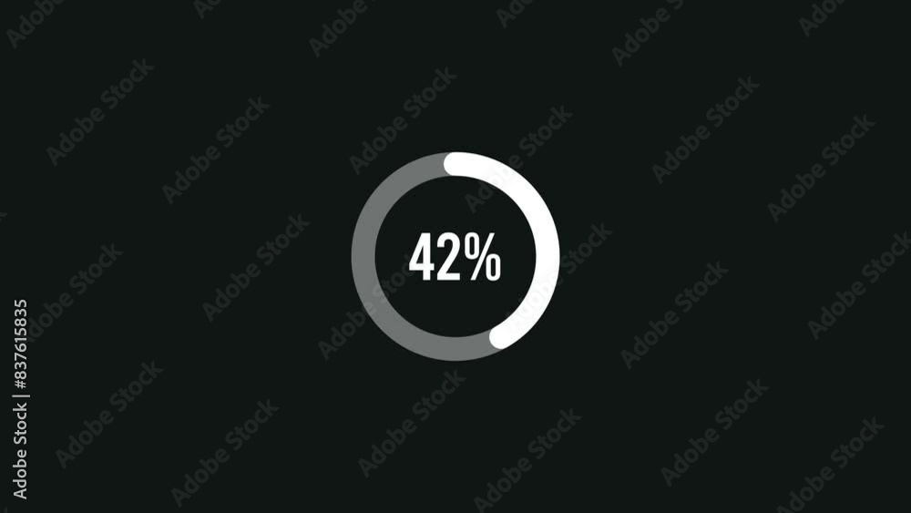 Loading futuristic circle ring animation on black screen. Preloader or download ring bar symbol percent 1 to 100 percent video Loading futuristic circle ring animation on black screen. Preloader or download ring bar symbol percent 1 to 100 percent video