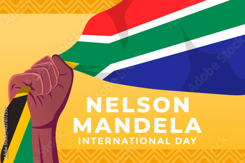 gradient nelson mandela international day background illustration