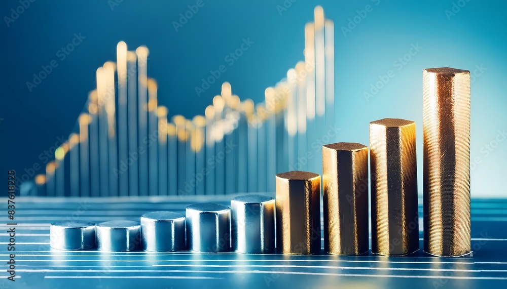 stack of golden coins on blurred background. business finance and investment concept. stack of golden coins on blurred background. business finance and investment concept.