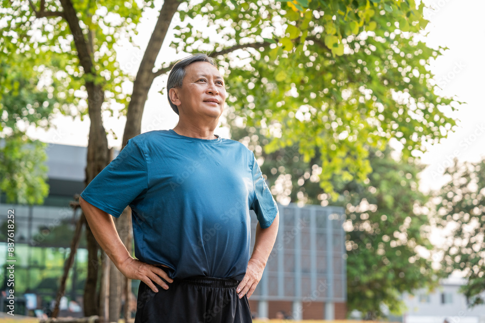 Senior old man runner exercise outdoor nature park. fitness man jogging wearing sportswear. Mature athlete man in sportswear Workout running at public park. Health and activity old man lifestyle Senior old man runner exercise outdoor nature park. fitness man jogging wearing sportswear. Mature athlete man in sportswear Workout running at public park. Health and activity old man lifestyle
