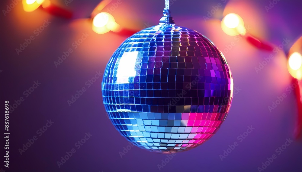 Obraz premium close up of colorful ball on the blurred christmas background