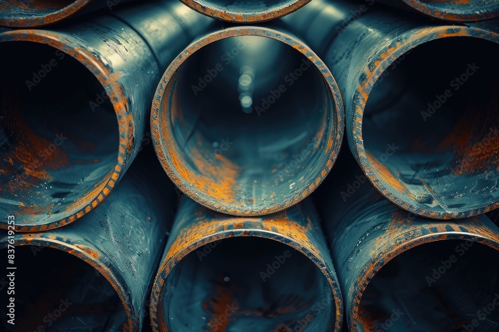 Metal pipes for construction industries. Metal pipes for construction industries.